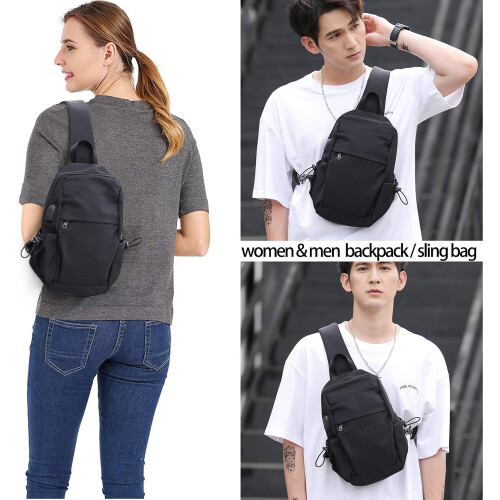 Τσάντα Crossbody για Άνδρες & Γυναίκες, Ελαφρύ Αδιάβροχο Νάιλον Σακίδιο Πλάτης Crossbody 1