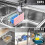 Efficient Kitchen Sink Organizer, Rustproof Material for Durable Drying, Compact Design, Stainless Steel Caddy for Easy Clean, Adhesive Installation 2