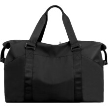 Compagna di viaggio: borsa da viaggio versatile per donna, resistente, nera, adatta ai viaggi in aereo.