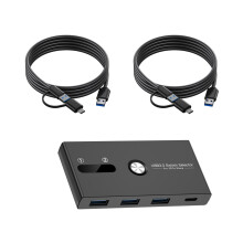 Der USB-C- und USB-3.0-KVM-Umschalter ermöglicht den schnellen