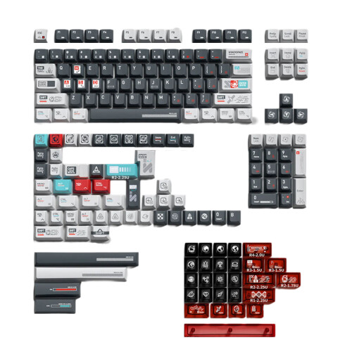 183Key Keycaps with Moon Program Theme High Compatibility Heat