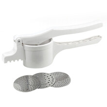 Manual Potato Masher and Adjustable Ricer Press with Ergonomic Grip for Smooth Puree Kitchen Tool