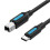 USB 2.0 printer cable, male type C to male B, 2 m 1