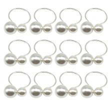 Delicate Pearls Napkin Rings Collection Unique Napkin-silver