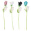 Flower Bear Shaped Plush Wedding Decoration Stuffed-Black 2
