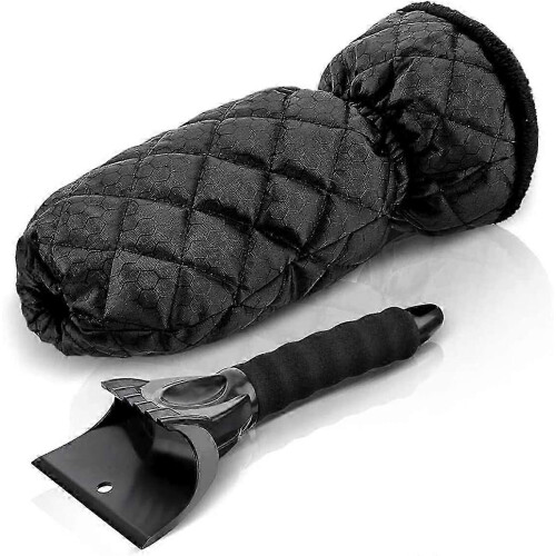 Ice Scraper,Windshield Scraper,Ice Scraper with Glove,Car Window Scraper(Black)