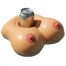 Pool Inflatable Drink Holders, Funny Boobs Breast Shaped Float Novelty Inflatable Coasters Gift for Adults Men Women