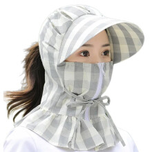 Chapeau de pêche d'été pour adultes, couvre-visage-Gris