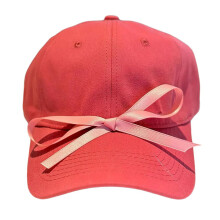 Chapeau de Baseball avec nœuds de ruban pour filles,-rose foncé