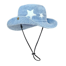 InsStyle chapeau de pêche femme chapeau de pêcheur en-Bleu clair