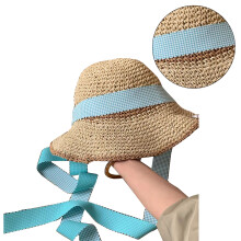 Chapeau de soleil en paille de Style français, chapeau-couleur 3