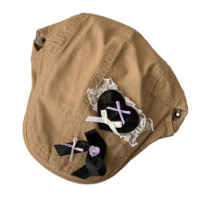 Chapeau d'artiste béret pour filles, chapeau de peintre de-Kaki