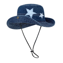Chapeau de pêcheur étoile en détresse, seau-Couleur bleu foncé