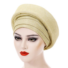 Foulard pailleté, chapeau coloré pour fête en plein air,-Or