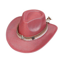 Chapeau de cowboy ethnique à la mode, chapeau à-rouge pastèque
