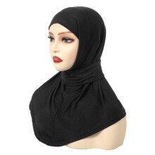 Casquettes Turban de prière islamique pour femmes, Hijab-Noir