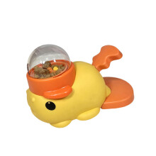 Dog Treats Dispenser Toy Clownfish Design Press Slow-Yellow