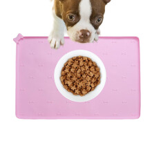 Water Mat Feeding Mat For Cats And Dogs 23.6 X 15.7 Inch Silicone Non Slip Quick Dry Pink UN