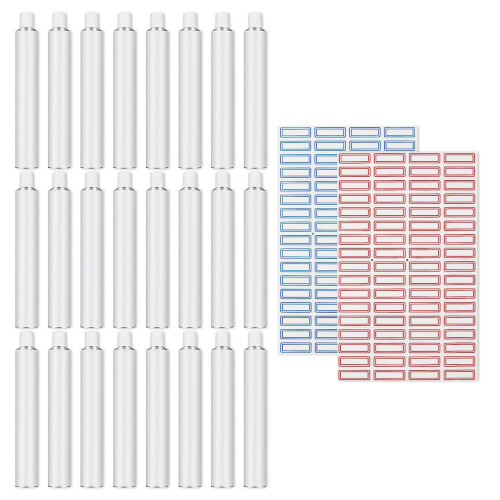 24 Pcs 20ml Paint Storage Tubes With Sticker Empty Aluminum