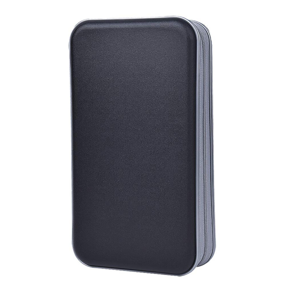 Cd Case Hard Shell 96 Capacity Plastic Portable Travel Zipper Dvd Disc Holder Black 9189345277283