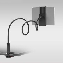 (Black) Creative Phone Holder 360 Rotating Flexible Long Arm Lazy Phone Holder