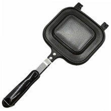 Non Stick Sandwich Maker Pan with Lid, Double Sided Bread Toast Pan for Even Heat Distribution