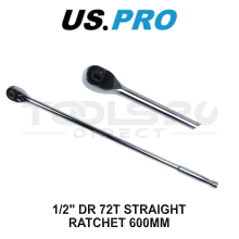 US PRO Tools 1/2" Drive Extra Long 600mm 72T Straight Ratchet 4247