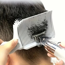 (White) Fading Comb Professional Barber Clipper Blending Flat Top Hair Cutting Comb For Men Heat Resistant Fade Brush Salon Styling Tool