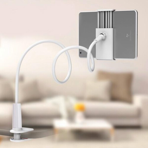 (White) Creative Phone Holder 360 Rotating Flexible Long Arm Lazy Phone Holder 2