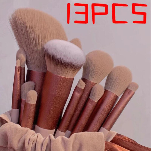 (Pink, 13PCS) Professional Makeup Brush Set Super Soft 13pcs