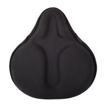 Motorcycle Gel Seat Cushion Pad with Ergonomic Silicone Padding, Breathable AntiSlip Cover for Long Rides, Black