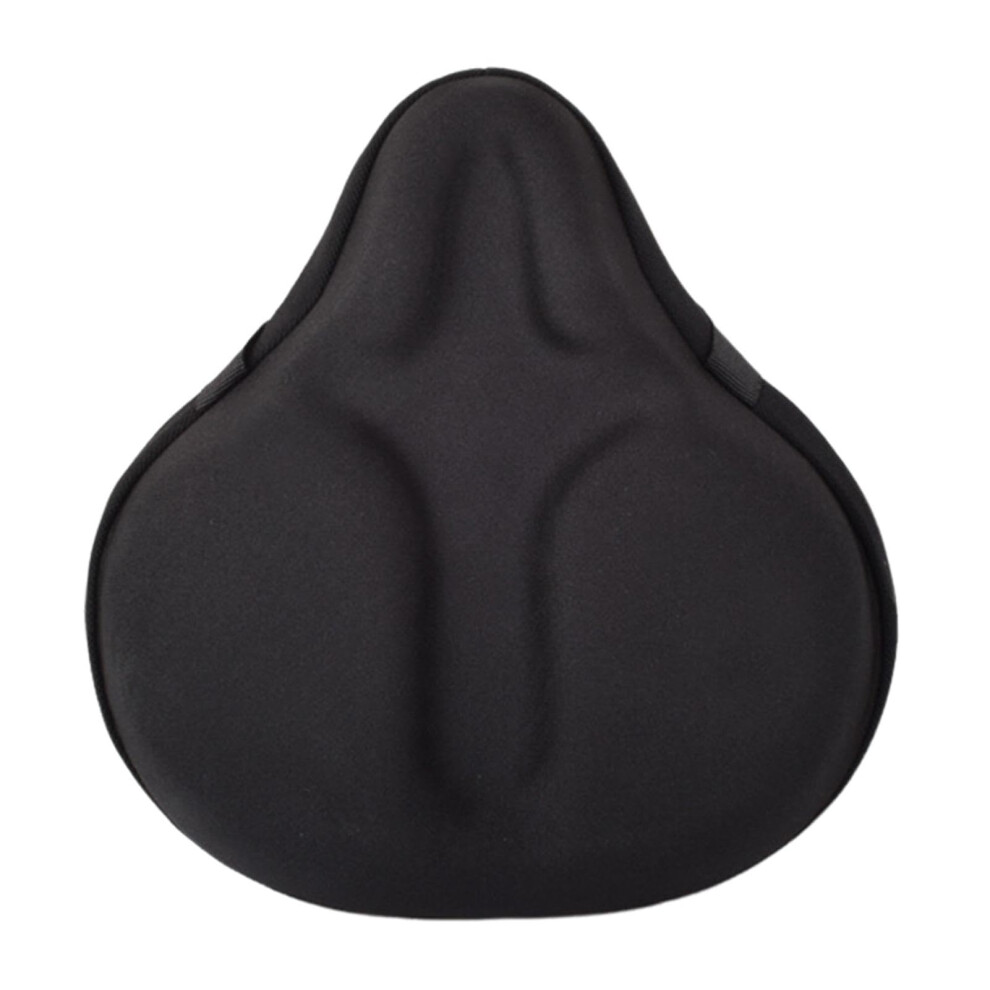 Motorcycle Gel Seat Cushion Pad With Ergonomic Silicone Padding, Breathable Antislip Cover For Long Rides, Black 9189345278198