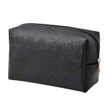 (Large Black) For Simple Travel Large Capacity Cosmetic Bag Lipstick Toiletries Storage Bag