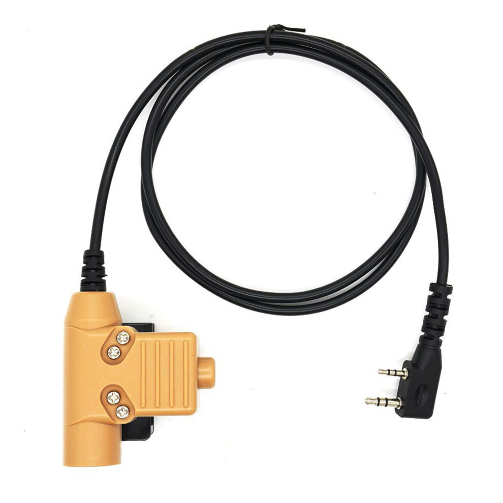 Tactical Headset Adapter Civilian Ptt Connector Push To Talk Button Walkie Talkie Headset Connector Cable Compatible With Baofeng Radios Kenwood 2 9138057092783