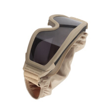 Desert Locust Khaki Windproof Sandproof Outdoor Goggles with 2 Lenses