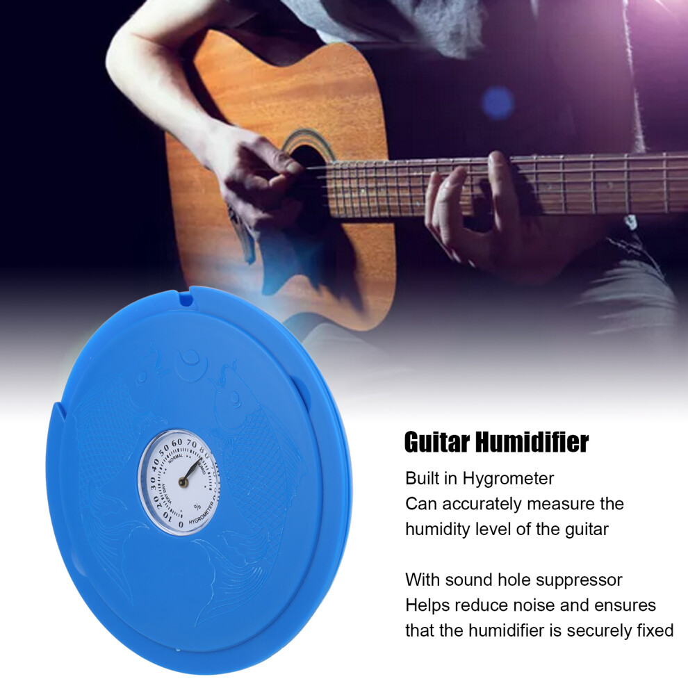Humidificateur De Rosace Pour Guitare Acoustique – Avec Hygromètre Intégré, éponge, Seringue 100ml – ABS Durable