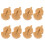 8Pcs Adjustable Rubber Violin Mute Silencers, Brown Practice Accessories 14