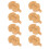 8Pcs Adjustable Rubber Violin Mute Silencers, Brown Practice Accessories 13