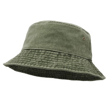 Cappello da sole per uomo e donna, leggero, in cotone lavato, a secchiello in denim con tesa larga, pieghevole, traspirante e con protezione UV.