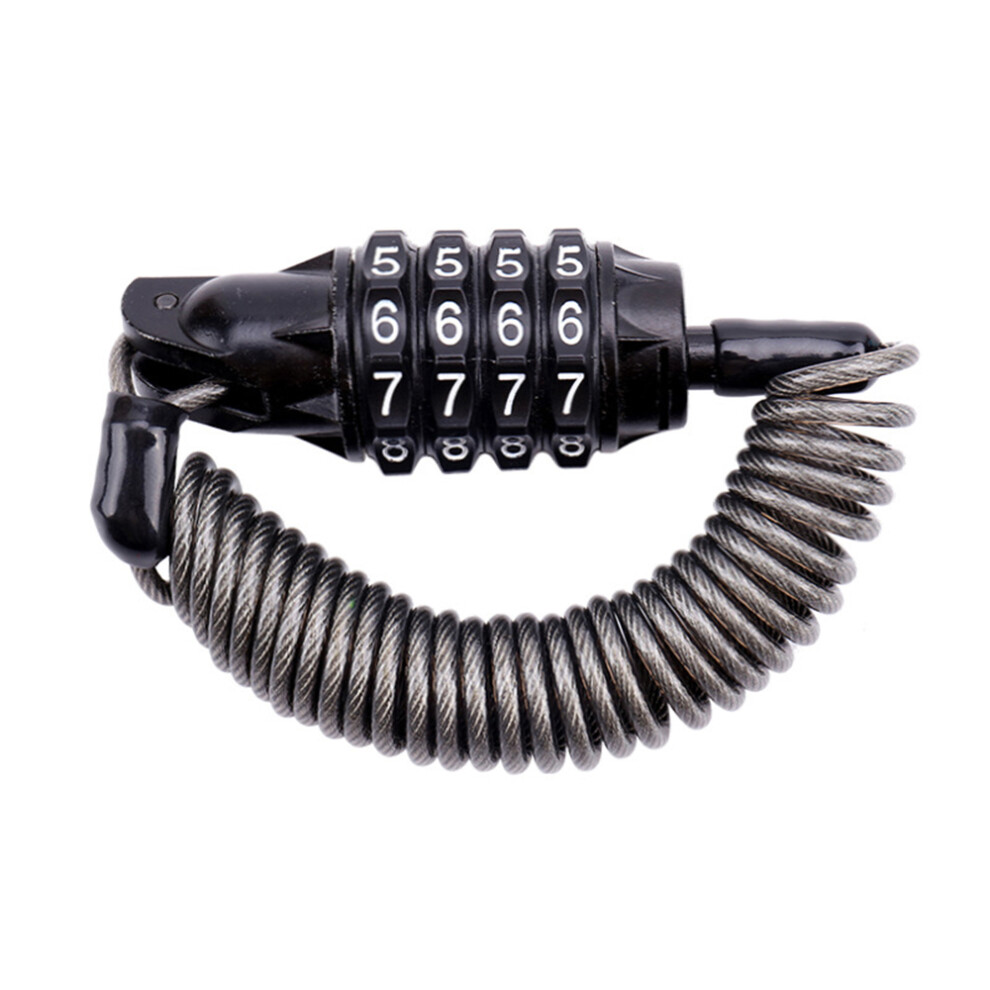 Zinc Alloy Lock Cylinder, Retractable Stroller Lock With 4 Digit Code, Anti-Theft Bicycle Lock For Helmets, Bicycles, Luggage, Skateboards, And More, 9405630415261