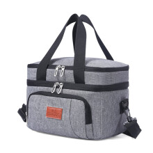 Bolsa térmica sofisticada para almoço, feita de PEVA ecológico e tecido Oxford premium, reutilizável e à prova de vazamentos, ideal para o