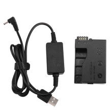 DR-E8 LP-E8 Dummy Batterij + 5V USB-Stroomadapterkabel voor   Rebel T2i T3i T4i T5i 550D 700D Kiss X4 X5 X Camera