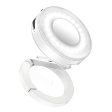 ML05 MagLock Fill Light Bi-Color Video Light Desktop Stand for  17 16 15 IOS Android for Vlog Livestreaming White