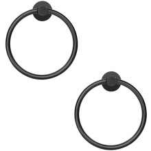 Handdoekring van Roestvrij Staal, Matzwarte Handdoekhouder, Ronde Handdoekhouder voor in de Badkamer, Wandgemonteerd Opbergaccessoire
