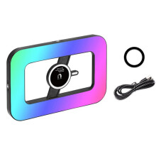 15W Handheld RGB Fill Light Portable Photography Lamp 448 LED Selfie Light for Live Streaming Vlogging
