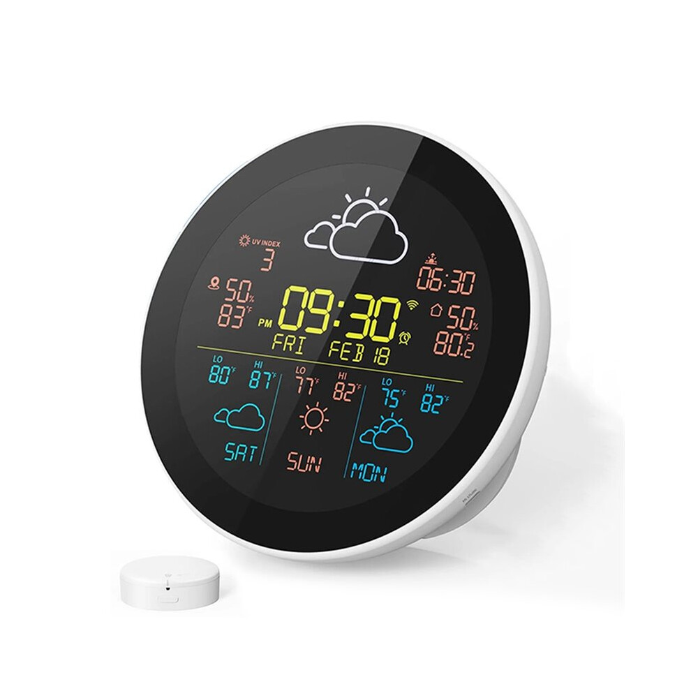 Tuya Wifi Weather Clock Wireless Thermometer Hygrometer With Alarm Clock Function Lcd Display Weather Station 6031783841324