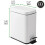 5L Lidded Step Trash Can, Compact Garbage Bin with Removable Liner Bucket and Handle for Bathroom, Kitchen, Office 1