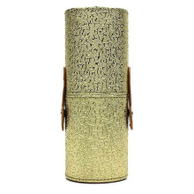 (No.10) PU Leather Cosmetic Cup Holder Case Portable Travel Buckle Makeup Brush Pen Empty Storage Box Organizer