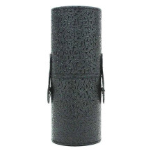 (No.07) PU Leather Cosmetic Cup Holder Case Portable Travel Buckle Makeup Brush Pen Empty Storage Box Organizer