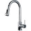 Kitchen Faucet TwoFunction SingleHandle PullOut DeckMounted Shower Mixer 360 Rotation Hot Cold Black Size S 3